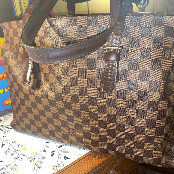 Louis Vuitton Brown Checkered Tote - Picture 3 of 16